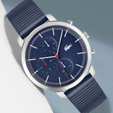 Lacoste Replay Blue Dial Blue Leather Strap Watch for Men - 2011176