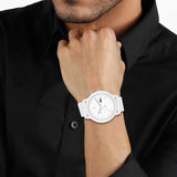 Lacoste 12.12 White Dial White Silicon Strap Watch for Men  - 2011246