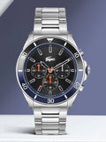 Lacoste Tiebreaker Black Dial Silver Steel Strap Watch for Men - 2011155
