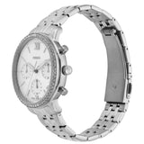 Fossil Neutra Two Tone Dial Silver Steel Strap Watch for Women - ES5357