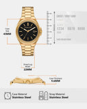 Michael Kors Callum Black Dial Gold Steel Strap Watch for Men - MKO1179