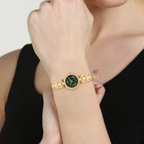 Michael Kors Laney Green Dial Gold Steel Strap Watch for Women - MK4892