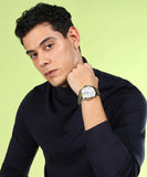 Michael Kors Alek Silver Dial Two Tone Steel Strap Watch for Men - MK9183