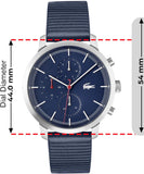 Lacoste Replay Blue Dial Blue Leather Strap Watch for Men - 2011176