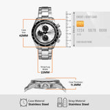 Fossil Autocross Silver Dial Silver Steel Strap Watch for Men - BQ2873