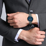 Fossil Neutra Blue Dial Silver Steel Strap Watch for Men - FS6111