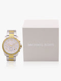 Michael Kors Alek Silver Dial Two Tone Steel Strap Watch for Men - MK9183