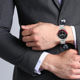Fossil GMT Black Dial Silver Steel Strap Watch for Men - FS6092