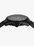 Michael Kors Alek Black Dial Gray Steel Strap Watch for Men - MK9185