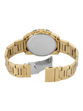 Michael Kors Alek Black Dial Gold Steel Strap Watch for Men - MK9184