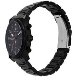 Michael Kors Panorama Black Dial Black Steel Strap Watch for Men - MK9198