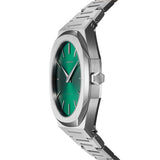 D1 Milano Ultra Thin Green Dial Silver Steel Strap Watch for Men - D1-UTBJ37