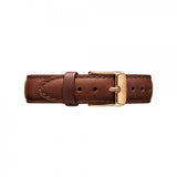 Daniel Wellington Petite St Mawes Black Dial Brown Leather Strap Watch For Women - DW00100169