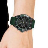 Lacoste Tiebreaker Black Dial Green Silicon Strap Watch for Men - 2011153