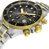 Tissot Seastar Black Dial Two Tone Steel Strap Watch for Men - T120.217.22.061.00