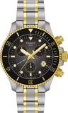 Tissot Seastar Black Dial Two Tone Steel Strap Watch for Men - T120.217.22.061.00
