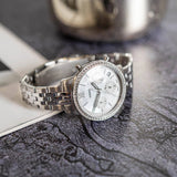 Fossil Neutra Two Tone Dial Silver Steel Strap Watch for Women - ES5357
