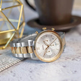 Fossil Neutra Silver Dial 2 Tone Steel Strap Watch for Men - FS6112