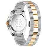Philipp Plein The $kull Diver Blue Dial Silver With Gold Stainless Steel Strap Watch For Men- PWOAA0722