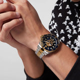 Philipp Plein The $kull Diver Blue Dial Silver With Gold Stainless Steel Strap Watch For Men- PWOAA0722