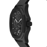 Philipp Plein Skeleton Spectre Black Dial Black Silicone Strap Watch for Men - PWRAA0923