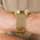 Maserati Epoca Golden Dial Golden Mesh Bracelet Watch For Men - R8853118003