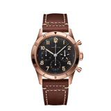 Breitling Avi 1953 Edition Black Dial Brown Leather Strap Watch for Men - RB0920131B1X1