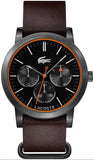 Lacoste Metro Black Dial Brown Leather Strap Watch for Men - 2010877