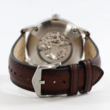 Fossil Heritage White Dial Brwon Leather Strap Watch for Men - ME3264