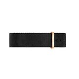 Daniel Wellington Classic Cornwall White Dial Black Nylon Strap Watch For Women - DW00100259