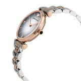 Emporio Armani Gianni T Bar Grey Dial Two Tone Steel Strap Watch For Women - AR1725