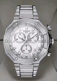 Tissot T-Race White Dial Gray Steel Strap Watch for Men - T141.417.11.031.00