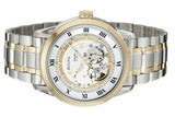 Bulova BVA Skeleton Silver Dial Two Tone Steel Strap Watch for Men - 98A123