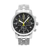Tissot T Sport PRC200 Chronograph Black Dial Silver Steel Strap Watch for Men - T17.1.586.52