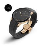 Daniel Wellington Iconic Motion Black Dial Rubber Strap Watch For Women - DW00100426