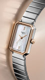 Tissot SRV Rose Gold Dial Silver Stainless Steel Strap Watch for Women - T160.110.21.113.00