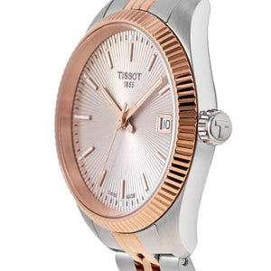 Tissot Ballade Rose Gold Dial Two Tone Stainless Steel Watch for Women - T156.210.22.031.01