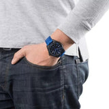 Tag Heuer Aquaracer Calibre 5 Automatic Titanium Black Dial Blue Nylon Strap Watch for Gents - WAY208B.FC6382