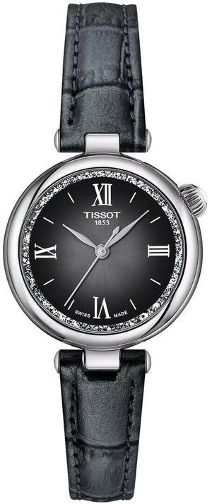 Tissot Desir Black Dial Black Leather Strap Watch for Women - T152.010.16.038.00