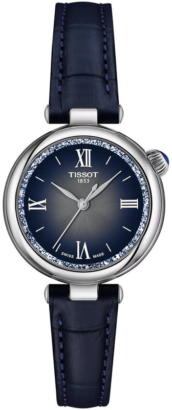 Tissot Desir Deep Blue Dial Navy Blue Leather Strap Watch for Women - T152.010.16.038.01