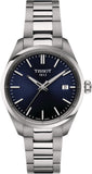 Tissot PR 100 Blue Dial Silver Steel Strap Watch for Women - T150.210.11.041.00