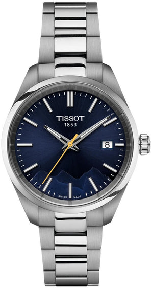 Tissot PR 100 Blue Dial Silver Steel Strap Watch for Women  - T150.210.11.041.01