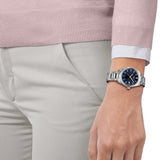 Tissot PR 100 Blue Dial Silver Steel Strap Watch for Women  - T150.210.11.041.01