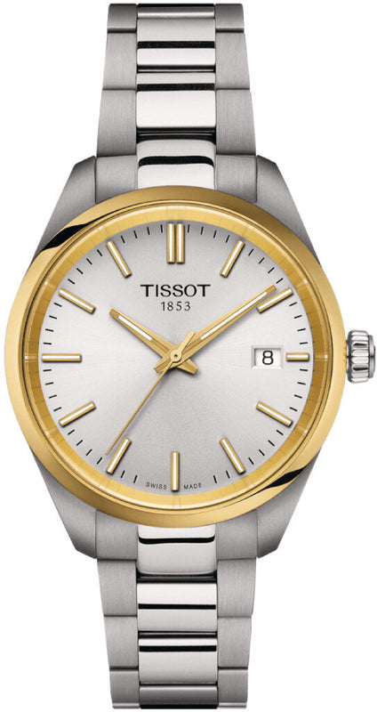 Tissot PR 100 Silver Dial Gray Steel Strap Watch for Women - T150.210.21.031.00