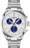 Tissot PR 100 White Dial Silver Steel Strap Watch for Men - T150.417.11.011.00