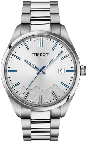 Tissot PR 100 Silver Dial Silver Steel Strap Watch for Men - T150.410.11.031.00