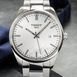 Tissot PR 100 Silver Dial Silver Steel Strap Watch for Men - T150.410.11.031.00