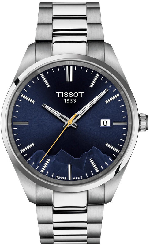 Tissot PR 100 Blue Dial Silver Steel Strap Watch for Men - T150.410.11.041.02