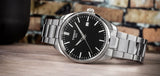 Tissot PR 100 Black Dial Silver Steel Strap Watch for Men - T150.410.11.081.00