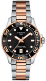 Tissot Seastar Black Dial Two Tone Steel Strap Watch for Women - T120.210.22.051.01